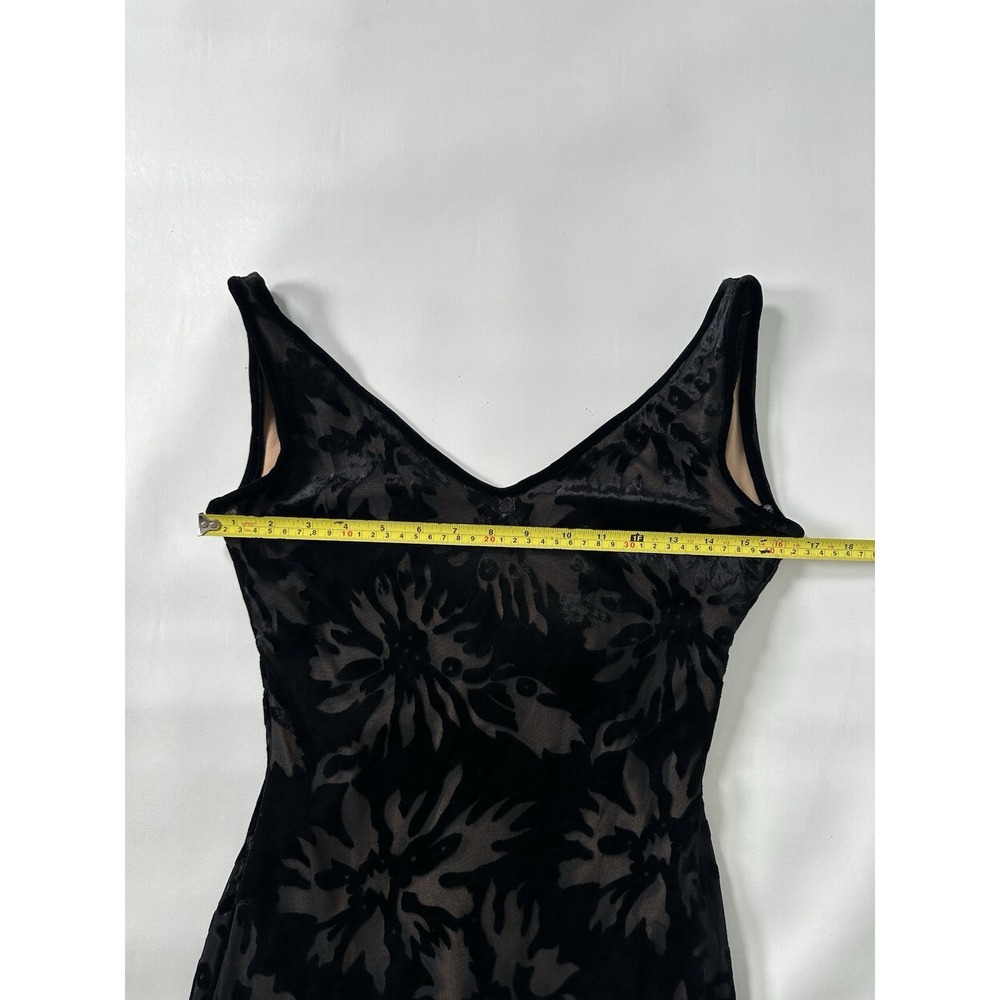 Tadashi Shoji Black Nude Lace & Mesh Maxi Cocktail Dress Size XS - Picture 4 of 16